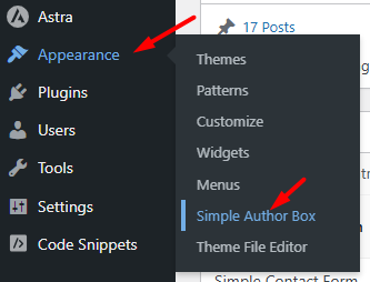 Simpale Author Box Plugin - open