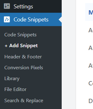 code snippets Pluign